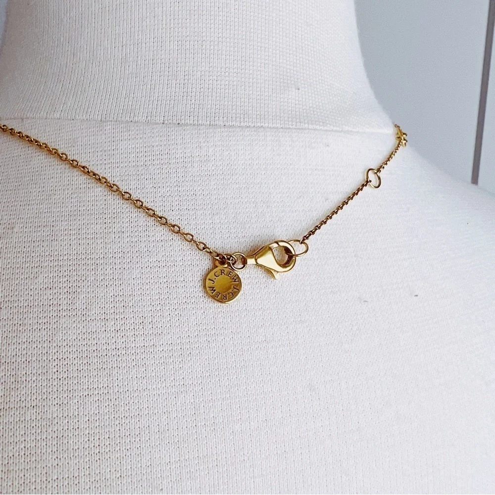 J.Crew Demi-fine 14k gold-plated long necklace with dot charms